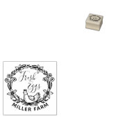 Verse eieren bloemenkrans monogram eierstempel 	rubberstempel (Gestempeld)