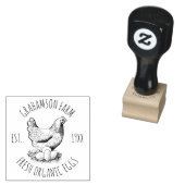 Verse eieren | Boerderij Rustic Hen Rubberstempel (Gestempeld)