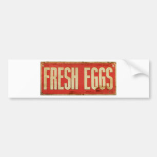 Verse eieren bumpersticker