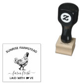 Verse Eieren | Grappige Monogram Eierstempel Rubberstempel (Gestempeld)