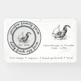 Verse Eieren Kippenhok Rustieke Boerderij Spandoek