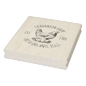 Verse eieren | Rustiek handgetekend kip Boerderij Rubberstempel (Stempel)