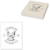 Verse eieren | Rustiek handgetekend kip Boerderij Rubberstempel (Gestempeld)