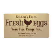 Verse eieren van hennen met vrije uitloop etiket (Voorkant)
