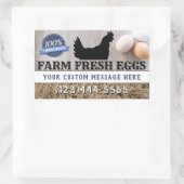 Verse eitjes van het Boerderij Premium Quality Chi Rechthoekige Sticker (Tas)