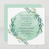 Verse eucalyptus bladeren botanische bruiloft kaart (Voorkant / Achterkant)