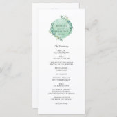 Verse Eucalyptus krans Elegant bruiloft Programma (Voorkant / Achterkant)