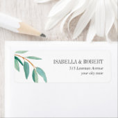 Verse Eucalyptus verlaat gepersonaliseerde bruilof Etiket (Insitu)