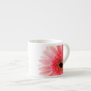 Verse foto van roze Gerbera-margriet Espresso Kop