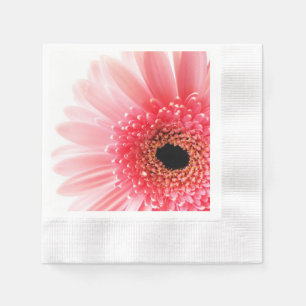 Verse foto van roze Gerbera-margriet Servet