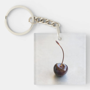 Verse Fotografie van Rode Kersen Sleutelhanger
