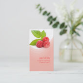 verse framboos visitekaartje (Staand voorkant)