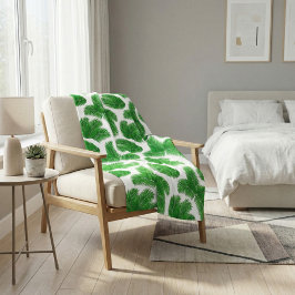 Verse frisse palmenbladeren tropische print fleece deken