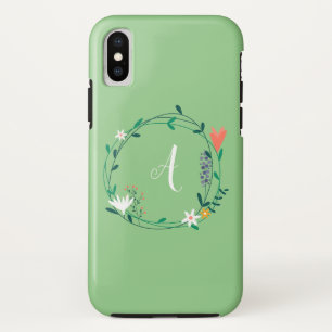 Verse Frühlingsbloemenguirlande Gepersonaliseerd iPhone XS Hoesje