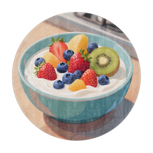 Verse Fruit Yoghurtkom Snijplank (Voorkant)