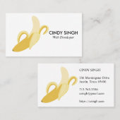 VERSE FRUITS: geïllustreerde bananen Visitekaartje (Voorkant / Achterkant)