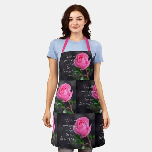 Verse gebeden met al je angstgevoelens Christelijk Schort (Gedragen)