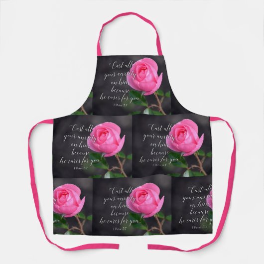 Verse gebeden met al je angstgevoelens Christelijk Schort (Voorkant)