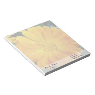 , verse gele maisbloem notitieblok