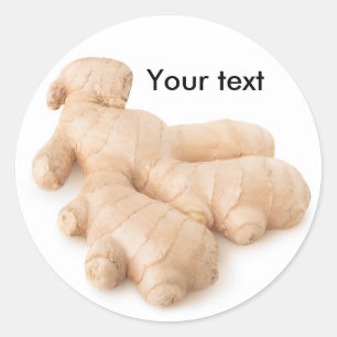 Verse gember ronde sticker