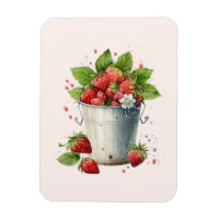 Verse geplukte aardbeien in een emmer