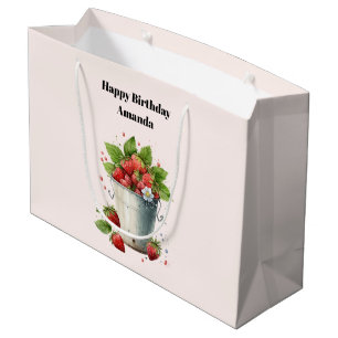 Verse geplukte aardbeien in een emmer Verjaardag Groot Cadeauzakje