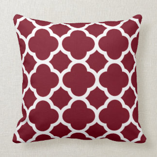 Verse geplukte veenbessen Rood Quatrefoil patroon Kussen