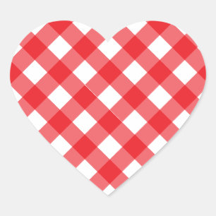 Verse Gingham 02 Hart Sticker