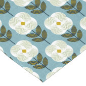 Verse glamour bloem - wit en blauw lange tafelloper (Hoek)