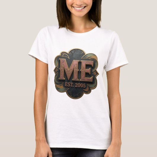 Verse Goud ABSTRACTE KUNST Modern Design T-shirt (Voorkant)