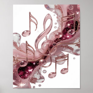 Verse Goud MUZIEK IN DE LUCHT Strak Design Poster