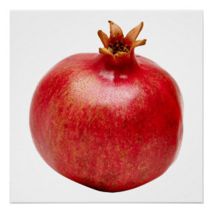 Verse Granaatappel Fruit Gezonde Voedsel Kunst Perfect Poster