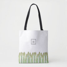 Verse groene Asparagus-monogram