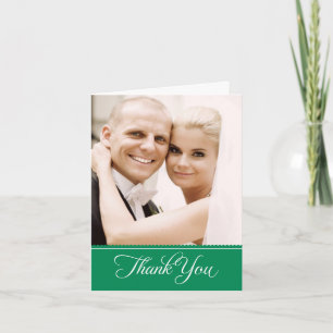 Verse groene bannerfoto bruiloft bedankkaart