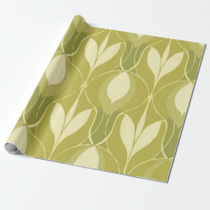 Verse groene en limoen abstracte bloemmotief cadeaupapier