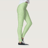 Verse groene en witte Gingham Checkpattern Leggings (Rechts)
