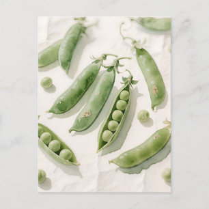 Verse Groene Erwten Aquarel Briefkaart