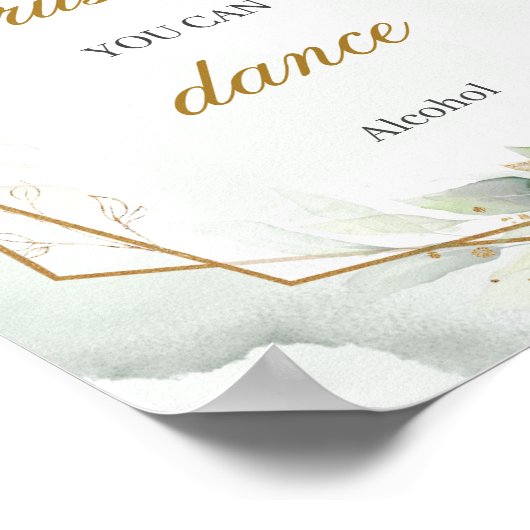 Verse groene eucalyptus goud Vertrouw me dat je ku Poster (Hoek)