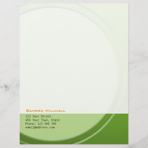 Verse groene metallische geometrische elementen vo custom briefhoofd