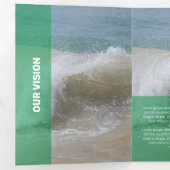 Verse groene moderne transparantie drieluik kaart (Binnenzijde eerst)