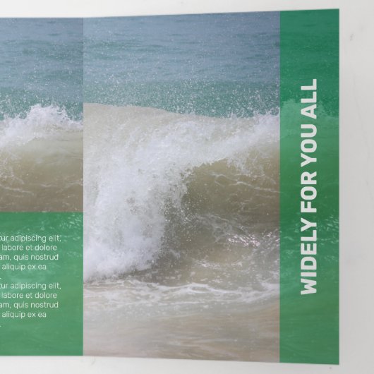 Verse groene moderne transparantie drieluik kaart (Binnenzijde laatst)