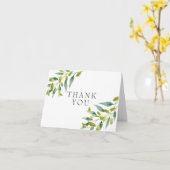 Verse groene planten bedankt kaart (Gele Bloem)