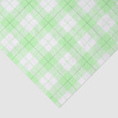 Verse groene witte tartan plaid tissuepapier (Detail)