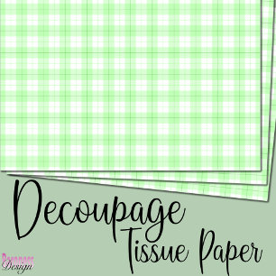 Verse groene witte tartan plaid tissuepapier