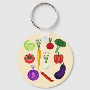 Verse Groenten Sleutelhanger