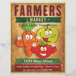 Verse Groenten van de Boerenmarkt Flyer