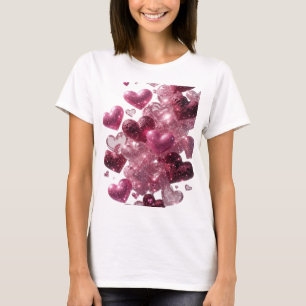 Verse Hartjes van Liefde Slogan T-shirt