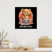 Verse Honing Te Koop beer Verkopers Festival Poster (Keuken)