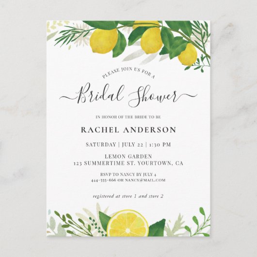 Verse Huwelijksuitnodiging Postkaart met Frisse Ci Uitnodiging Briefkaart (Voorkant)