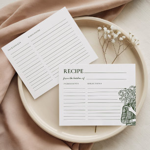 Verse Kaartjes met Bloemendesign voor Bruiloftsrec
